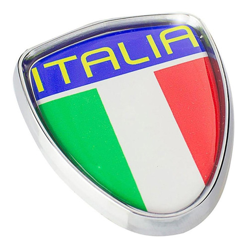 Emblema Escudo Itália Resinado Carro Adesivo