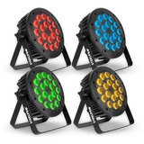 Cañon Par Led 4 Piezas 18x15 Watts Rgbw + Ambar Steelpro