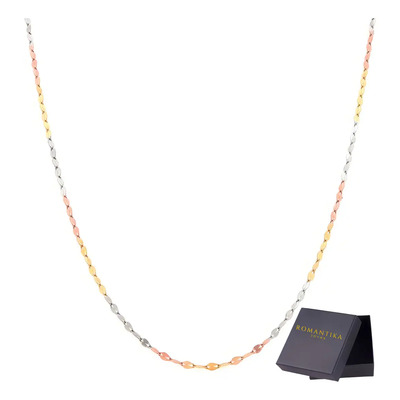 Cadena Collar Grano De Cafe Oro Solido 10 Kilates Dama Italy 45cm Florentino | Envío gratis