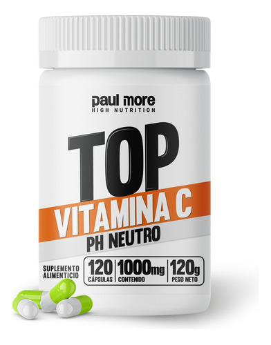 Vitamina C 120 Cápsulas Ph Neutro 1000mg