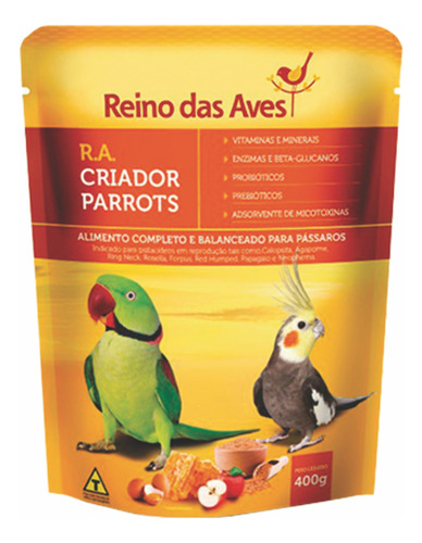 R.a Criador Parrots 400gr - Reino Das Aves