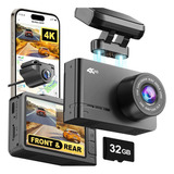 Wolfbox D07 4k Mini Dashcam Cámara Para Auto Wifi Con 32 Gb