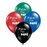 Globos Impresos De 12  Motivo Feliz Día Papá X 50