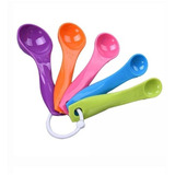 Cucharas Medidoras Plástico 5 Repostería Masa Colores Oferta