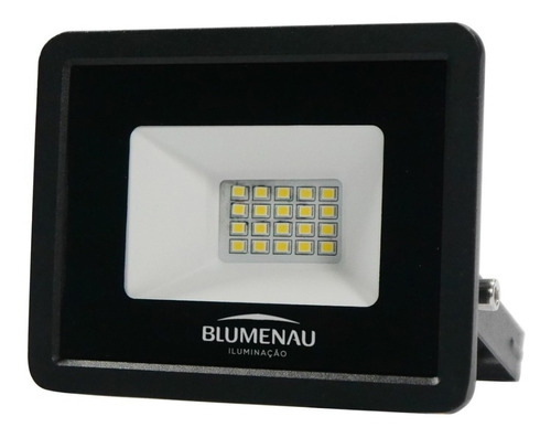 Blumenau Iluminação Refletor Led Tech 20 W 110v/220v Cor Da Carcaça Preto Cor Da Luz Branco-quente 3000k