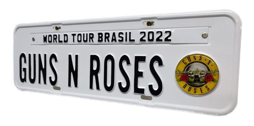 Placa Decorativa Guns N Roses - Alto Relevo