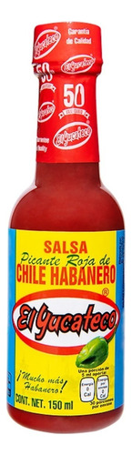 El Yucateco Salsa  Picante Rojo Chile Habanero 150ml 