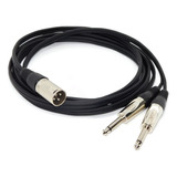  Cable  Canon Xlr Macho Balanceado A 2 Plug 6,5mm Mono 1 Mts