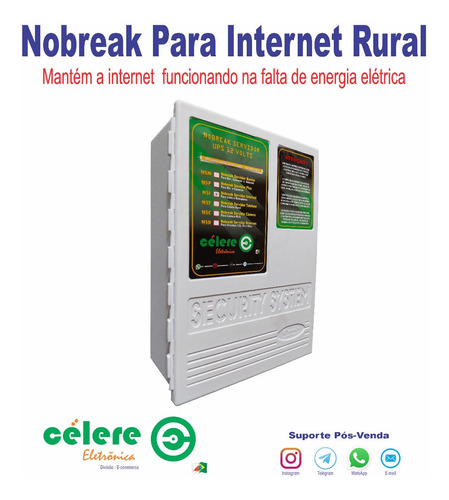 Nobreak Para Internet Rural Link Elsys Modem Roteador