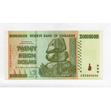 Zimbadwe 20 Billones De Dolares 2008 