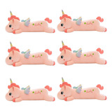 Peluche De Unicornio 75cm Kawaii Almohada Suave Mayoreo 6pzs