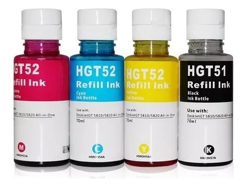 4 Tintas Gt51 Gt52 Genericas Compatible Con Ink Tank 410/315