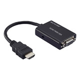 Conversor De Vídeo Hdmi Macho Para Vga Femea Com Áudio