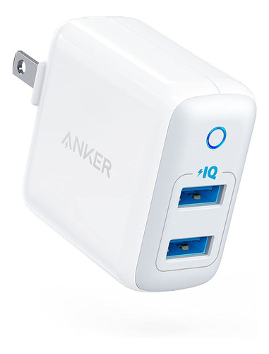 Cargador Usb Doble De Pared, Powerport Ii De 12w, Plegable, 