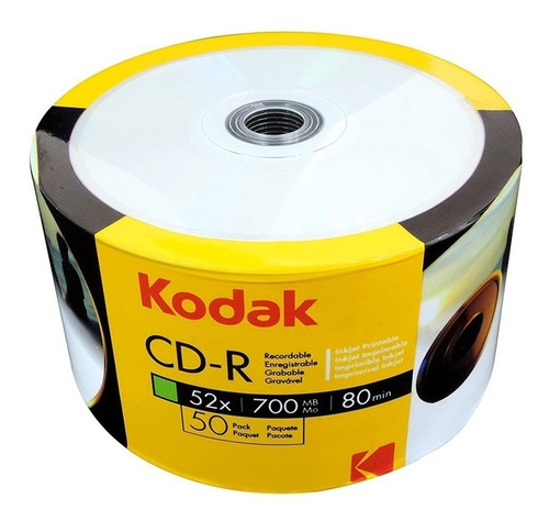 Cd Imprimible Kodak 50 Unidades 52x - Unidad a $520