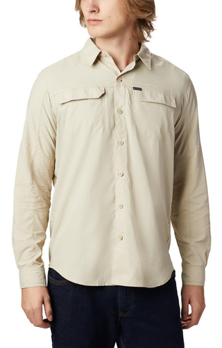 Camisa M/l Hombre Silver Ridge 2 Long Beige Columbia