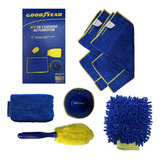 Kit Lavado Auto Goodyear Esponja Trapo Cepillo Toalla 6 En 1