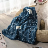 Cobertor Mascotas Max Frazada Vianney Color Azul Marino