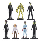 7pcs Skibidi Toilet Vs Clock Man Figura Juguete Model Regalo