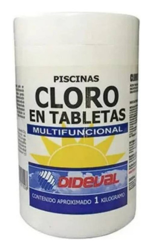 Cloro Piscina Tableta Triple Accion 1 Kg Pote 5 Unid Dideval