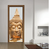 Vinilo Para Puerta Buda Deco Zen Dinastia Interior Vinil M10