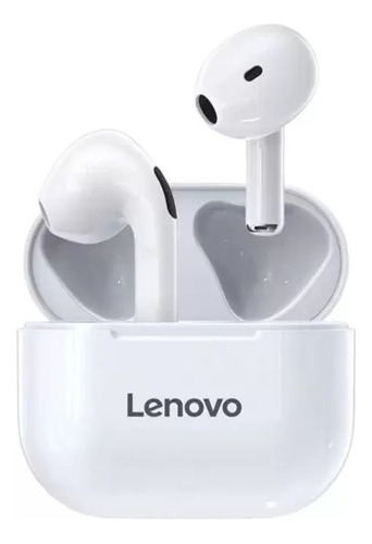 Auriculares In-ear Inalámbricos Lenovo Livepods Lp40 Blanco Con Luz Led