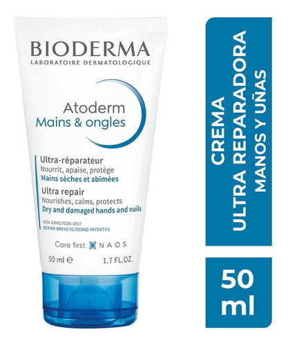 Creme Reparador De Mãos E Unhas Bioderma Atoderm, 50 Ml De Tipo De Pele Normal