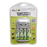 Carregador De Pilha Aa/aaa/9v 4 Pilhas Aa 2900mah Fx-c03/4p