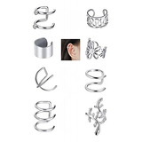 Sither 8 Piezas Clips Para Orejas Para Mujer Pendientes Con 