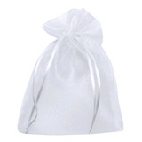 Saquinho De Organza 10x15cm Saco - 20 Unidades Branco