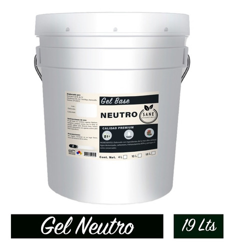 Gel Neutro Base Corporal Sin Aroma 19 Kilos Calidad Premium