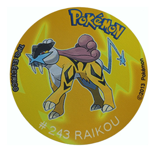 Mousepad De Tazo Pokemon Modelo #243 Raikou