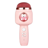 Microfone De Brinquedo Sem Fio Bluetooth Boneca Infantil Cor Rosa