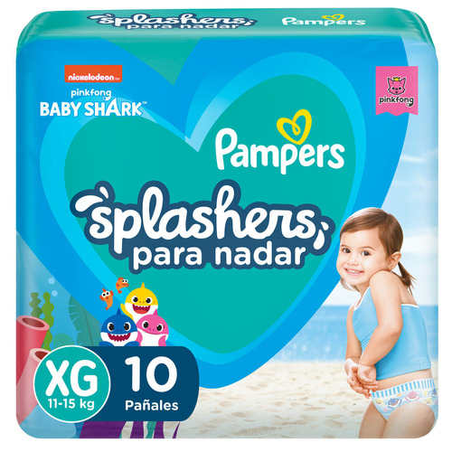 Pañales Para El Agua Pampers Splashers Tamaño Xg ( 11 A 15)