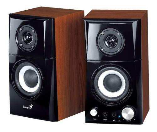 Altavoces Genius Sp-hf500a Madera 2 Vías, 14 Watts Rms