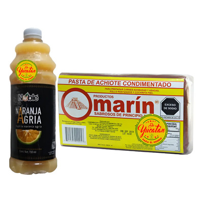 1kg Pasta Achiote Marín Y 1 Jugo Naranja Agria 710ml Noble | MercadoLibre