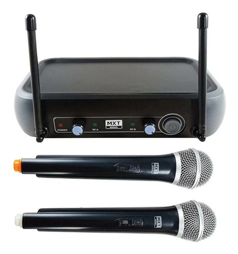 Microfone Duplo Mxt - Uhf-202 - Ideal Para Igreja