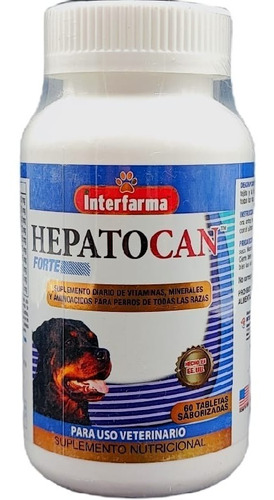 Hepatocan Forte Suplemento Perro Con Silimarina 60 Tabletas