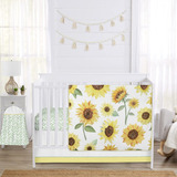 Sweet Jojo Designs Amarillo Verde Girasol Boho Floral Niña C