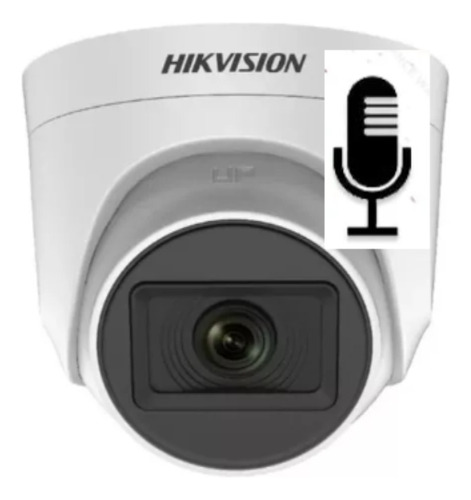 Camera Dome Hikvision C/ Microfone (áudio) 2m 1080p + Brinde