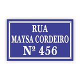 Placa Grande 40x60 De Endereço Rua Logradouro Número Bairro