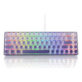 W-k68 60% Cableteclado Mecánico De Juego Hot-swappable