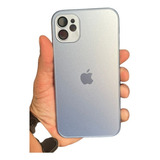 Capinha Premium Vidro Glass Fosca P/ iPhone 11 Cor Azul Sierra 11 Normal 6.1