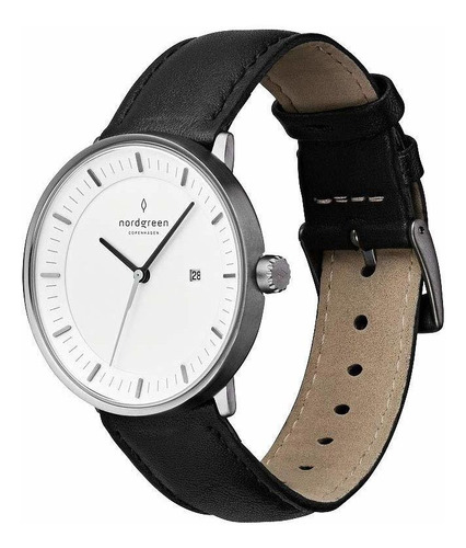 Reloj Mujer Nordgreen Model 2 Cuarzo Pulso Negro En Cuero