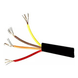 100m Cabo Manga 4 Vias 26awg = 12 Volts Sem Blindagem Preto