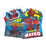  Lona Personalizada Fiesta Spiderman Hombre Araña 1.50x1mt 