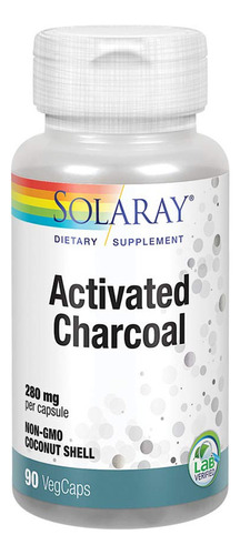 Solaray Carbón Activado 280mg | Fuente De Coco | Limpieza I