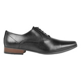 Zapato Oxford Plain Toe Stylo 10512 Negro Diseño Liso 25 Mx Para Adultos - Hombre