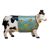 Figura Decorativa Vaca Sombrero 32x21cm