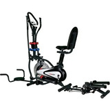 Bicicleta & Elíptica Estática 10en1 Silla Monitor Pesas Gym